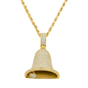 14K Diamond Bell Pendant 14.00 Ctw