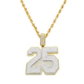 14K Gold & Iced Out #25 19.07ctw