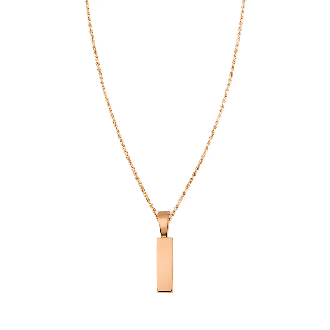 14K Rose Gold & Diamond Letter "I" Pendant 0.50 ctw