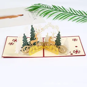 3D Christmas Life Pop Up Card and Envelope