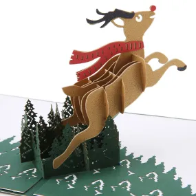 3D Xmas Deer Pop Up Card and Envelope