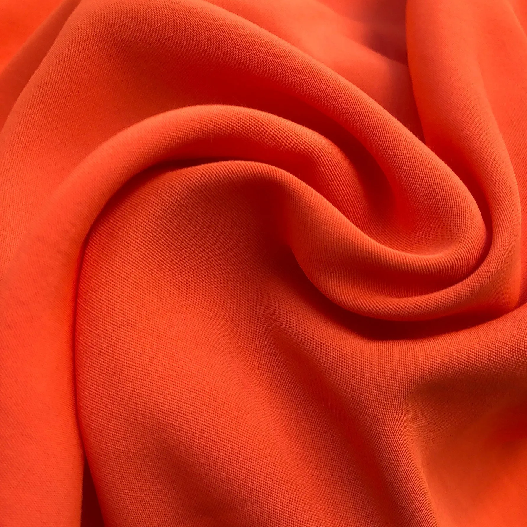 60" 100% Rayon Faille Blitz Dark Orange Woven Fabric By the Yard