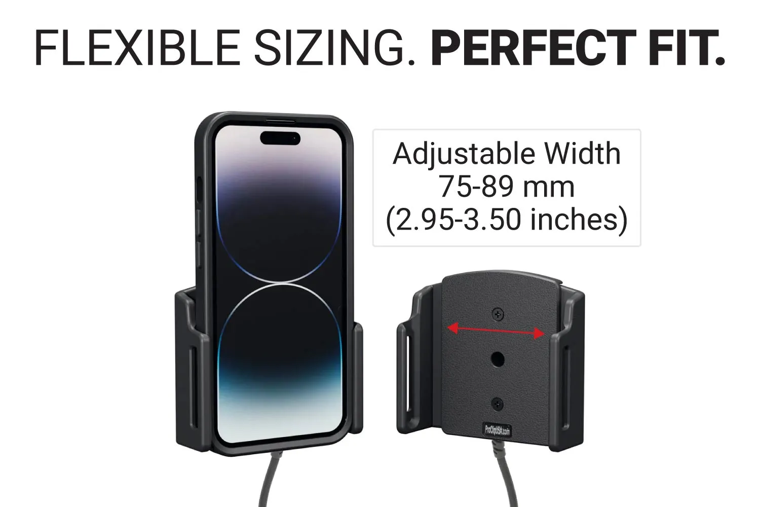 Adjustable Charging Holder for Medium Cases for iPhone 15 Plus | 15 Pro Max