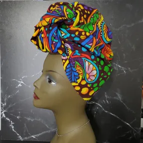 African Fabric Headwrap, Ankara Headwrap HW001