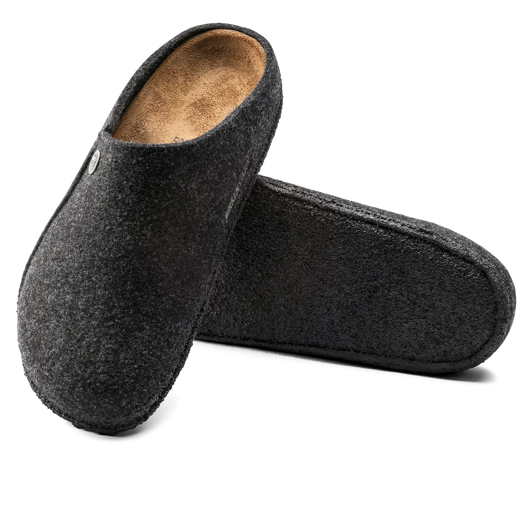 BIRKENSTOCK Zermatt Wool Felt Clogs - Anthracite