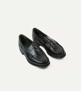 Black Calf Leather Charles Mk II Goodyear Welted Penny Loafer