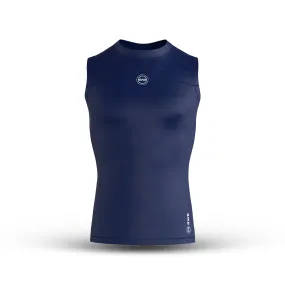 BWB Men's Navy Blue Compression Top Sleeveless