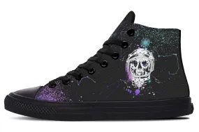 Cat-Astro-Phe High Tops - Classic Premium Canvas Shoes with Comfortable and Durable Soles