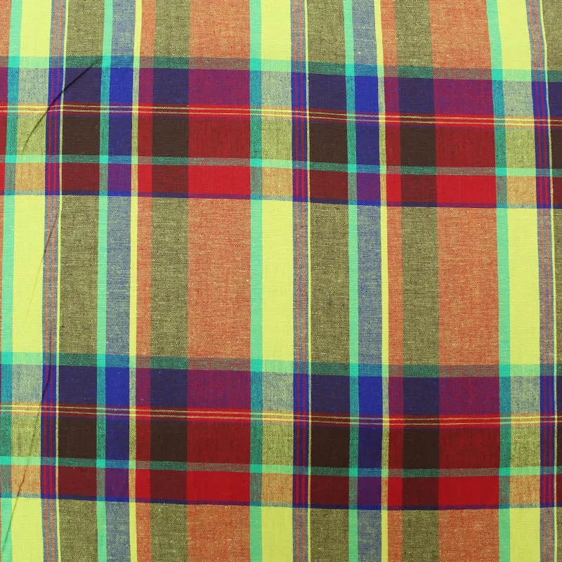 Dressmaking Madras Cotton Check - Multicoloured - Horton