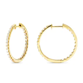 Fine Baguette Hoops