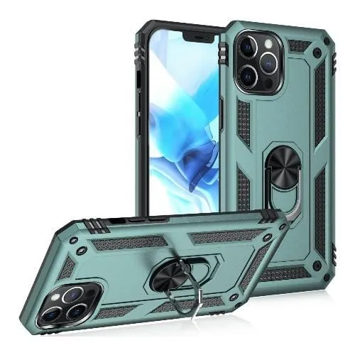 Military Series Green Kickstand Case - iPhone 12 Pro Max