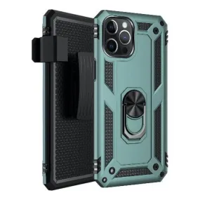 Military Series Green Kickstand Case - iPhone 12 Pro Max