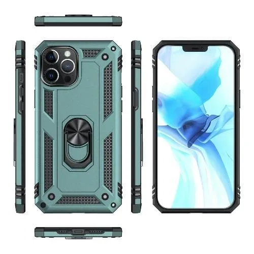 Military Series Green Kickstand Case - iPhone 12 Pro Max