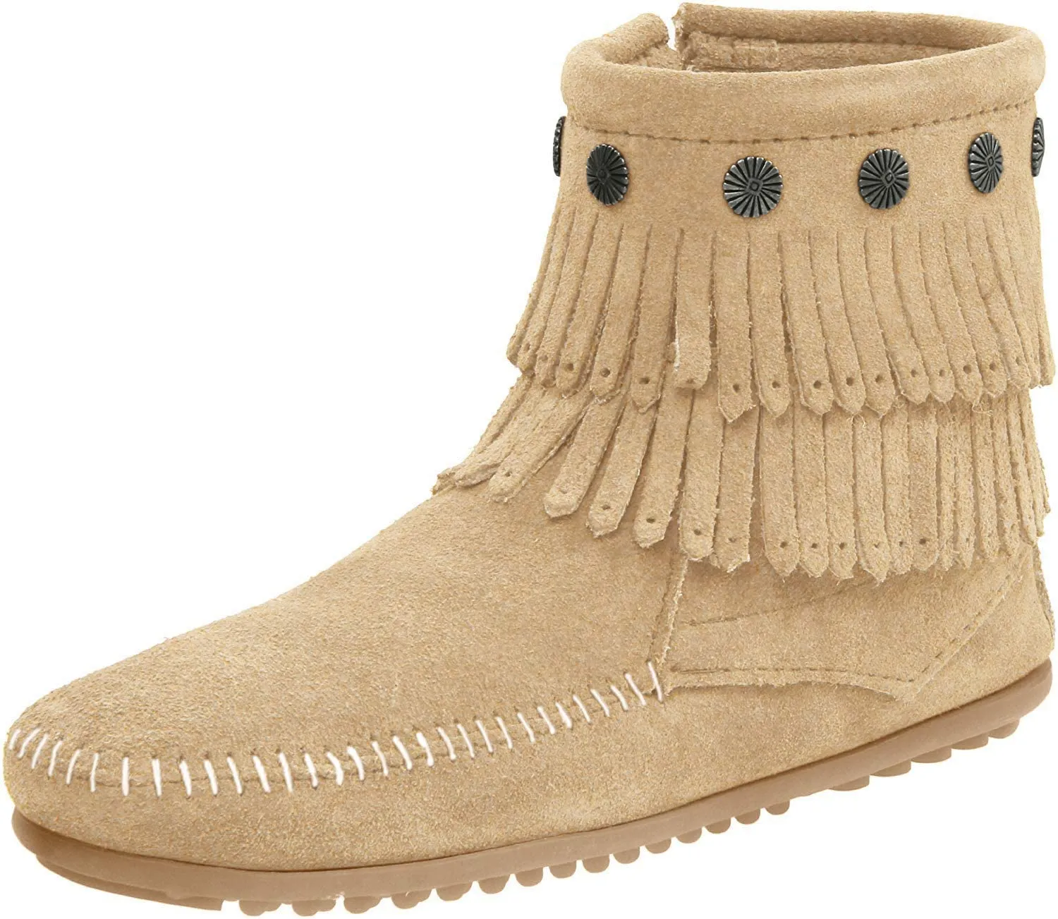 Minnetonka Women's Double Fringe Side Zip Boot