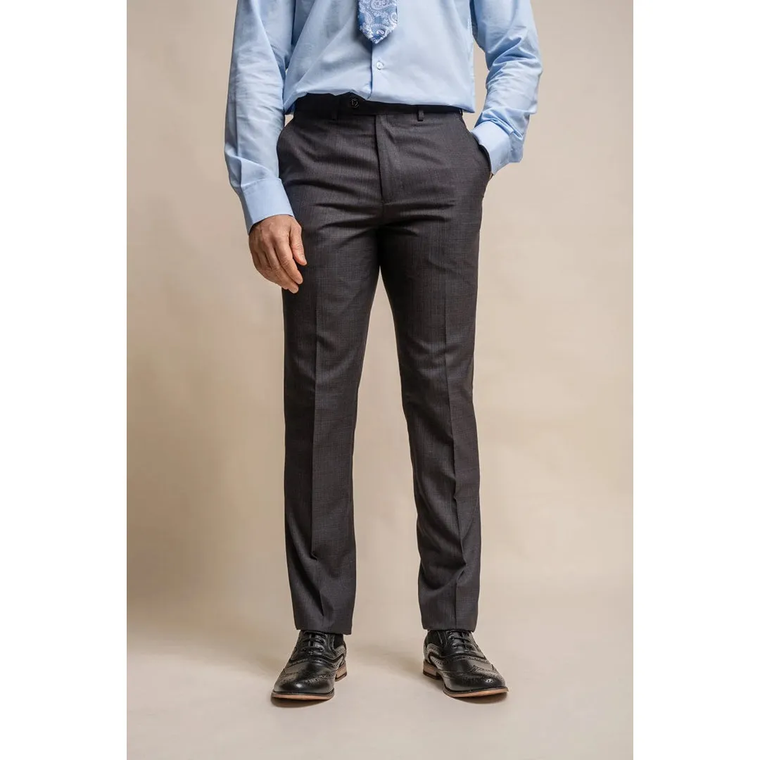 Seeba - Men's Classic Charcoal Trousers