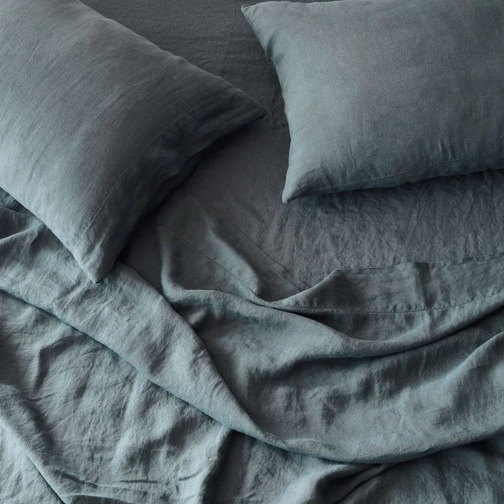 Stonewashed Linen Sheet Set