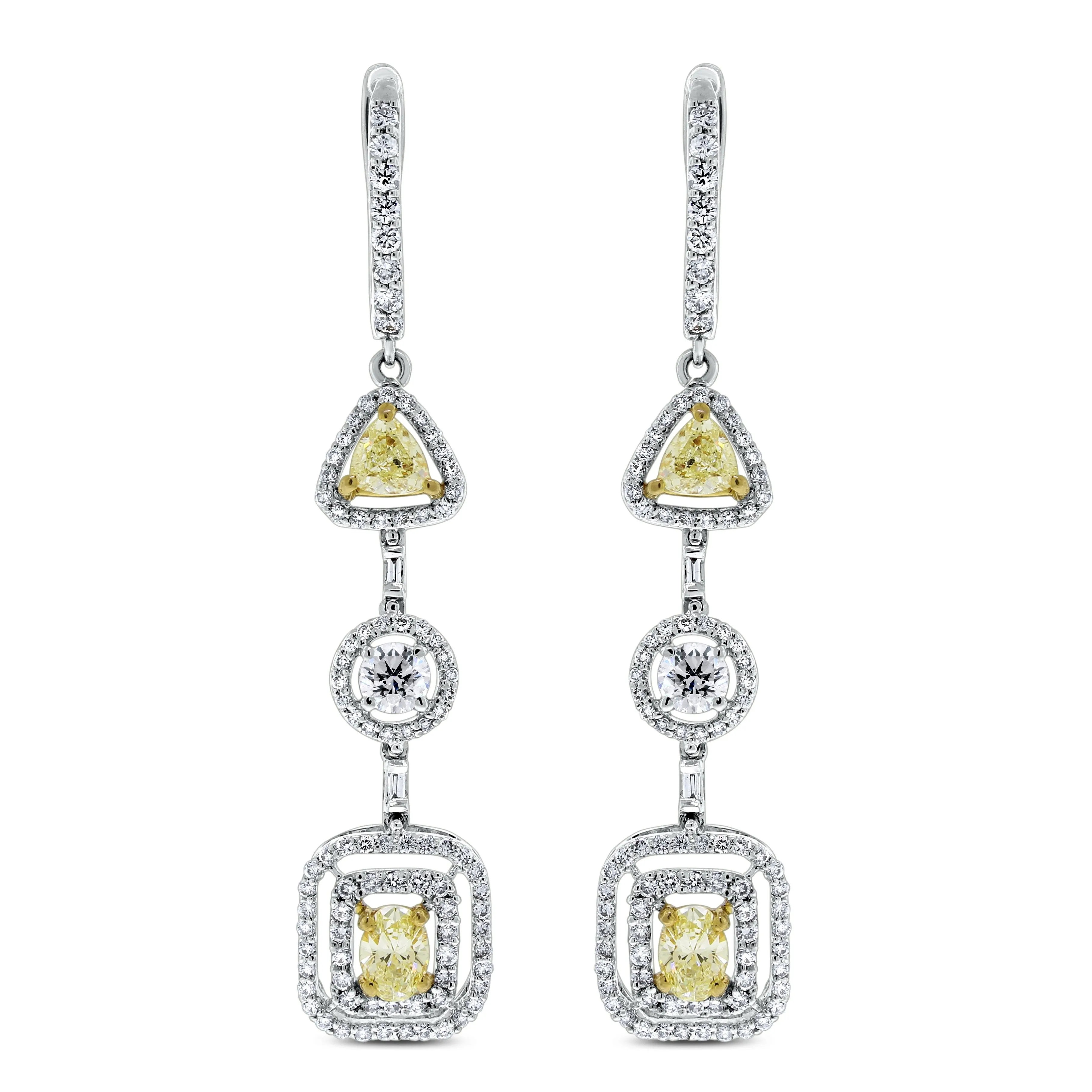 Summer Yellow & White Diamond Necklace (16.54 ct Diamonds) in Gold